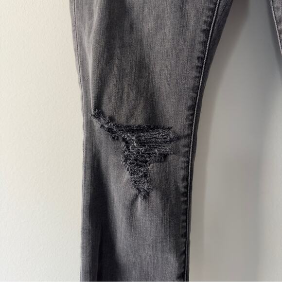 Madewell Curvy High-Rise Skinny Jeans Gray distressed button zip pockets stretch - Picture 3 of 13